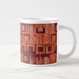 rood en oranje abstract grote koffiekop
