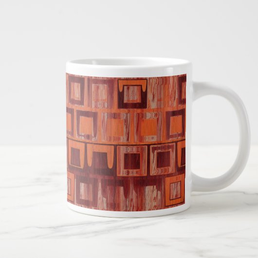 rood en oranje abstract grote koffiekop (Rechts)