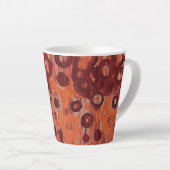 rood en oranje abstract latte mok (Rechterhoek)