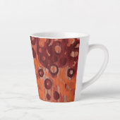 rood en oranje abstract latte mok (Rechts)