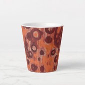 rood en oranje abstract latte mok (Voorkant)
