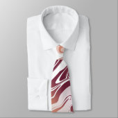 Rood en Oranje Abstract vloeibaar marmergradiënt Stropdas (Gebonden)