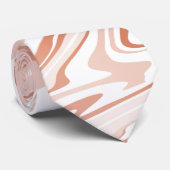 Rood en Oranje Abstract vloeibaar marmergradiënt Stropdas (Opgerold)