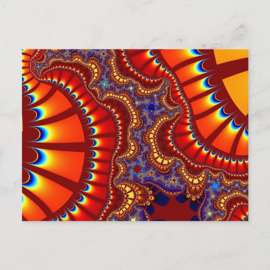 Rood en Oranje achtervoegsel Briefkaart (Voorkant)