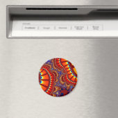 Rood en Oranje achtervoegsel Magneet (Insitu (Vaatwasser))
