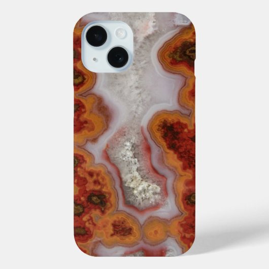 Rood- en Oranje-Agate Slab Case-Mate iPhone Case (Achterkant)