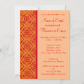 Rood en Oranje Arabesch Marokkaans grafisch Kaart (Achterkant)