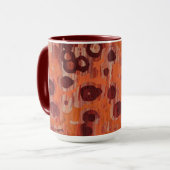 Rood en Oranje geometrisch Mok (Voorkant links)