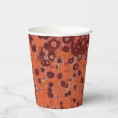 Rood en Oranje geometrisch Papieren Bekers (Achterkant)