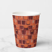 Rood en Oranje geometrisch Papieren Bekers (Achterkant)