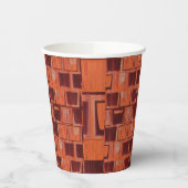 Rood en Oranje geometrisch Papieren Bekers (Links)