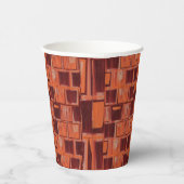 Rood en Oranje geometrisch Papieren Bekers (Rechts)