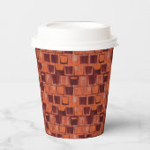 Rood en Oranje geometrisch Papieren Bekers (Voorkant)