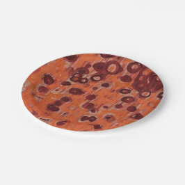 Rood en Oranje geometrisch Papieren Bordje