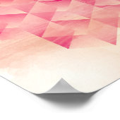 Rood en Oranje geometrisch Poster (Hoek)