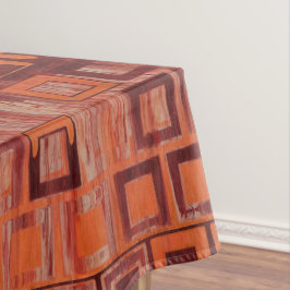 Rood en Oranje geometrisch Tafelkleed