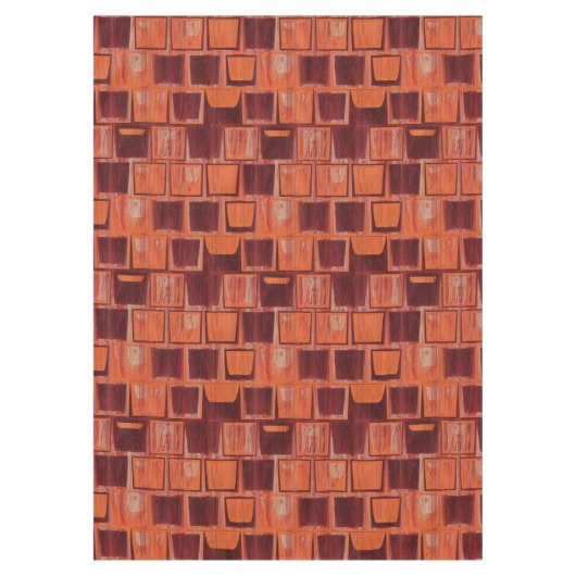 Rood en Oranje geometrisch Tafelkleed (Voorkant)