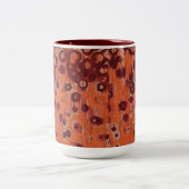 Rood en Oranje geometrisch Tweekleurige Koffiemok (Center)