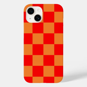 Rood en oranje geruit patroon Case-Mate iPhone 14 hoesje