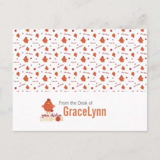 Rood en Oranje gevogelte Briefkaart (Voorkant)