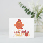 Rood en Oranje gevogelte Briefkaart (Staand voorkant)