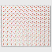 Rood en Oranje gevogelte met champion Cadeaupapier (Vlak)