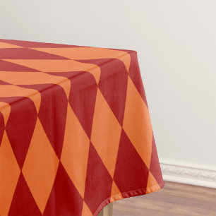 Rood en oranje harlekijn geruit ontwerp  tafelkleed