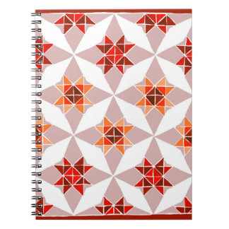Rood en oranje kantelpatroon notitieboek