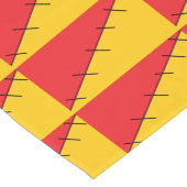 Rood en oranje korte tafelloper (Hoek)