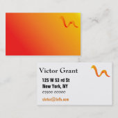 Rood en Oranje Logo, Visitekaartje (Voorkant / Achterkant)