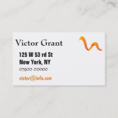 Rood en Oranje Logo, Visitekaartje (Achterkant)