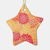 Rood en Oranje oraal ontwerp Keramisch Ornament (Links)