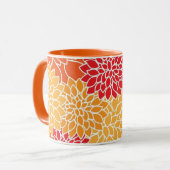 Rood en Oranje  oraal ontwerp Mok (Voorkant links)