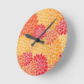 Rood en Oranje oraal ontwerp Ronde Klok (Hoek)