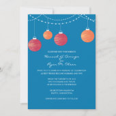 Rood- en Oranje-papieren lantaarns voor bruiloft Kaart (Voorkant)