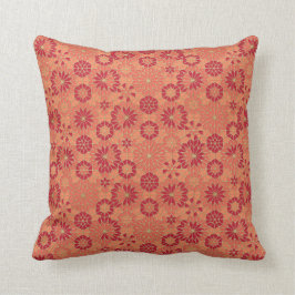 Rood en oranje patroon kussen