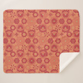 Rood en oranje patroon sherpa deken (Voorkant (horizontaal))