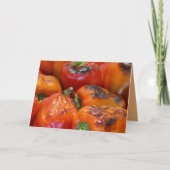Rood en Oranje Peppers Blank Wenskaart Kaart (Voorkant)