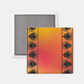 Rood en Oranje Rand Magnet (Voorkant / Achterkant)
