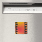 Rood en Oranje Rand Magnet (Insitu (Vaatwasser))