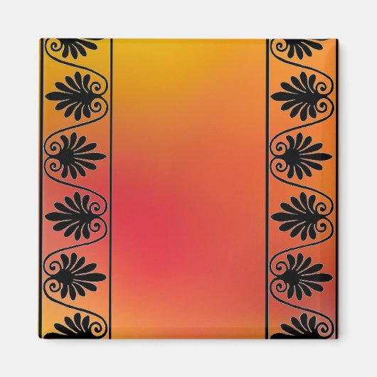 Rood en Oranje Rand Magnet (Voorkant)