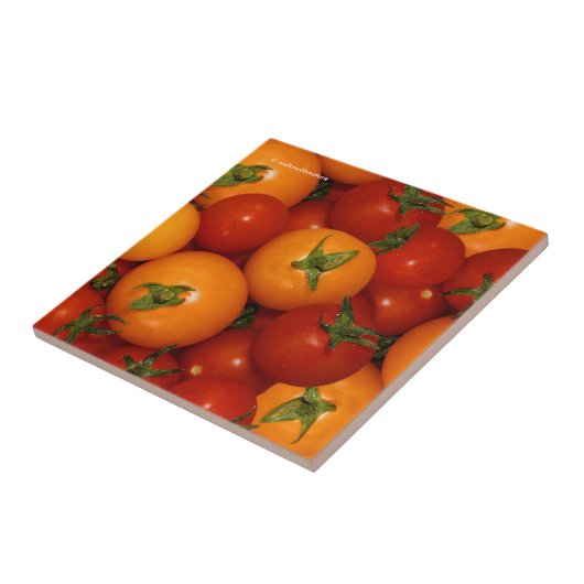 Rood- en Oranje tomaten Tegeltje (Zijkant)