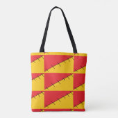 Rood en oranje tote bag (Achterkant)
