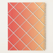 Rood en oranje vierkant raster met verloop - elk j planner (Achterkant)