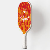Rood en Oranje Vuur en Vlamjes Vet Pickleball Paddle (Links)