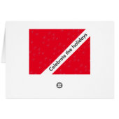 Rood en oud kerstfeest Kaart (Achterkant Horizontaal)