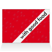 Rood en oud kerstfeest Kaart (Binnen Horizontaal (Boven))