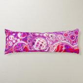 Rood en Paars fluïde kunst Lichaamskussen (Voorkant)