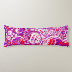 Rood en Paars fluïde kunst Lichaamskussen