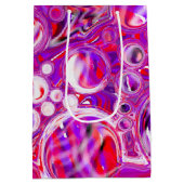 Rood en Paars fluïde kunst Medium Cadeauzakje (Achterkant)